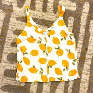 Jun & Ivy lemon tank top